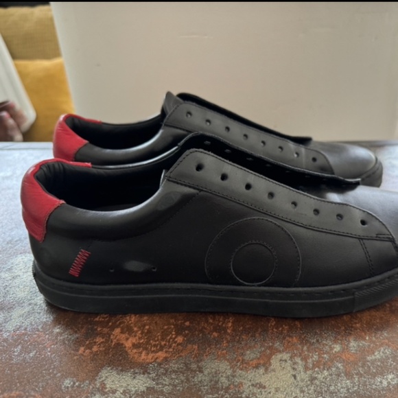 Oliver Cabell - Black on Black with Red - Leather - Picture 1 of 4